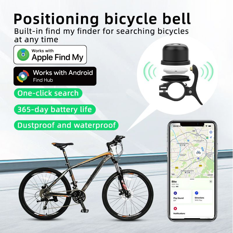 Bike Bell - Smart Tag- Bicycle Bell Tracker- Gps