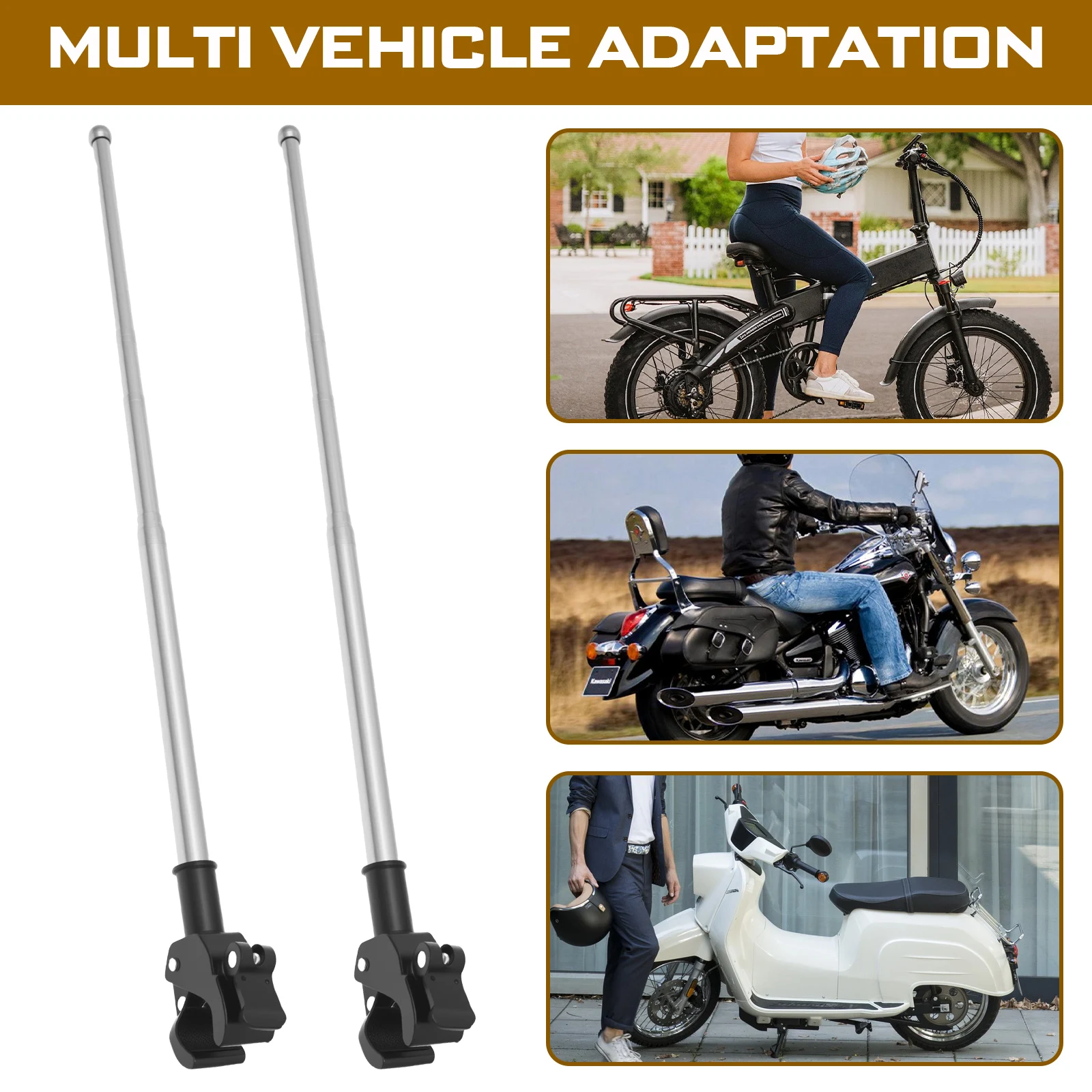 2Pcs Motorcycle Flagpole Unive - Cycling Gear Shelf incelemesi ve fiyatı