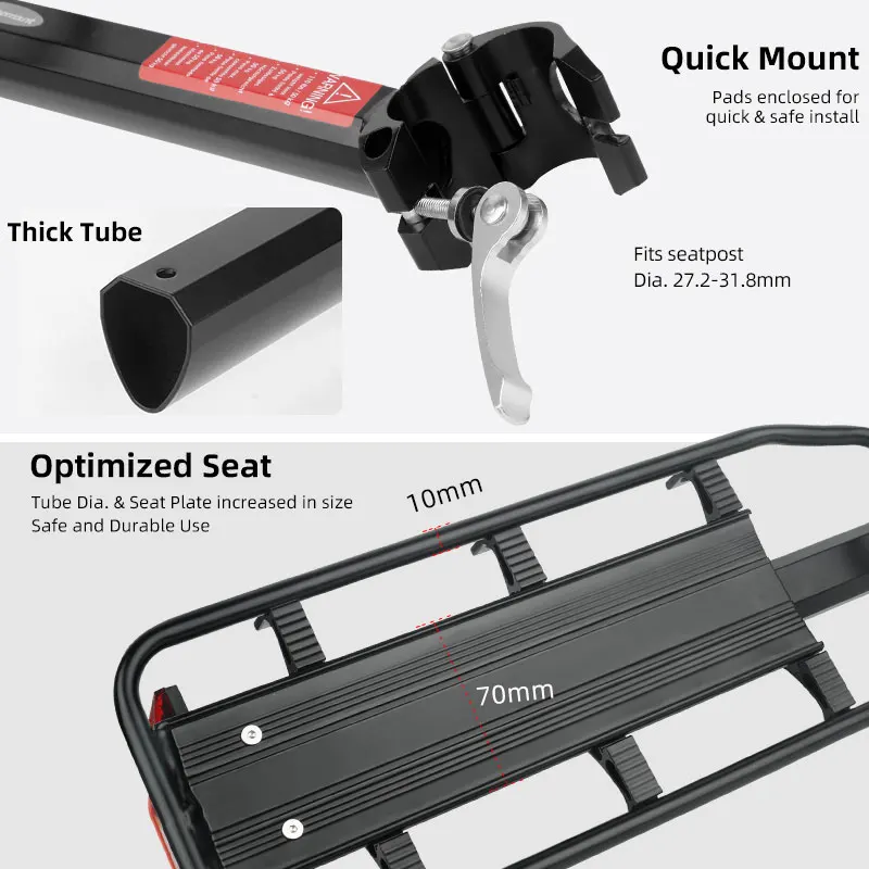 Deemount Bicycle Luggage Carri - Cycling Gear Shelf incelemesi ve fiyatı