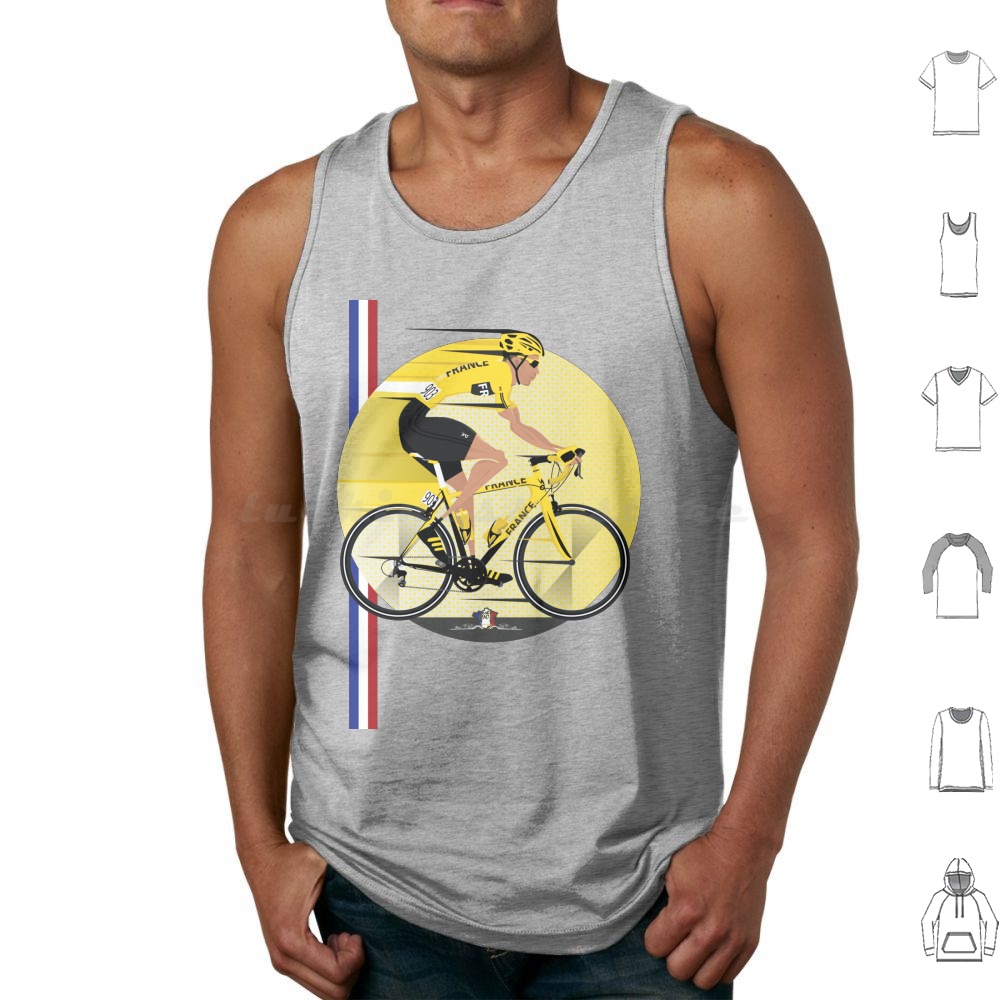 France Yellow Jersey Tank Tops - Fixed Gear Cycling Jersey incelemesi ve fiyatı